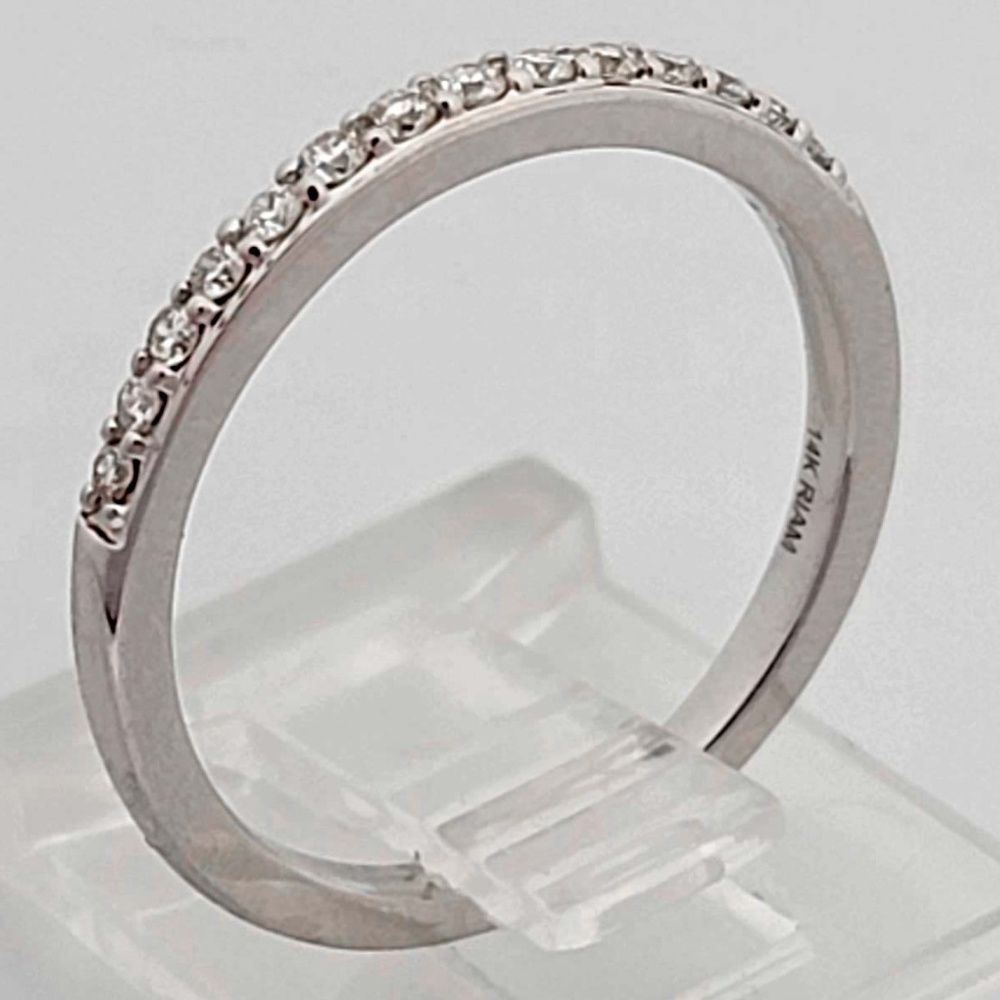 Womens 14K White Gold Diamond Ring